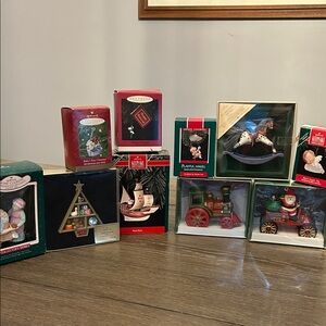 Vintage Hallmark Ornament Collection Rocking horse keepsake tree trimmer baby